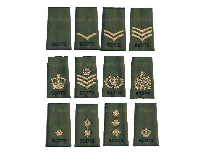 Royal Regiment of Scotland Rank slides